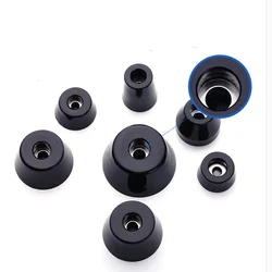 16 pezzi piedini in gomma nera piedini per mobili antiscivolo gamba del tavolo armadio pad inferiore per subwoofer altoparlante macchinari accessori per mobili