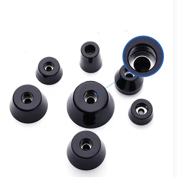 16pc שחור גומי רגליים החלקה ריהוט רגל שולחן רגל ארון תחתון Pad עבור סאב רמקול מכונות Funiture אבזרים