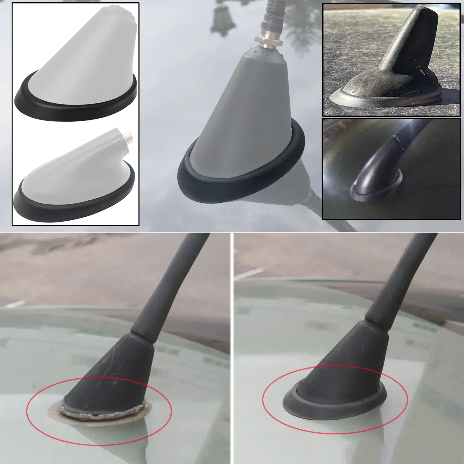 Stachelantenne, Antennenbasis, Dichtung, Dachpolster, Gummi, Autoradio-Dichtungsring, Ersatzteil für Peugeot 406 Coupe 1997–04 Toyota – Detail 4