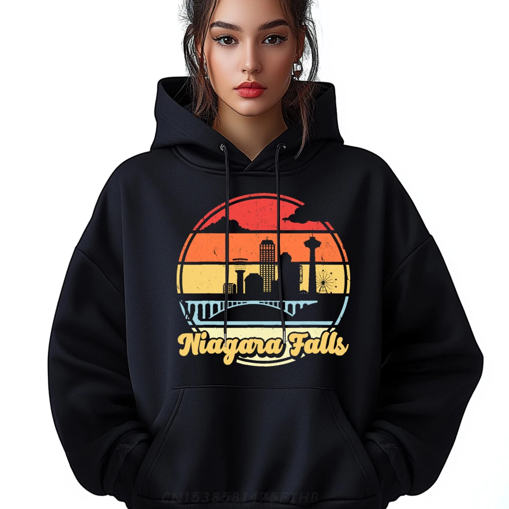 

Niagara Falls Waterfall Matching Family Slogan Hoodies Printed Long Sleeve Gift Idea Crew Neck Funny Hoodies Discount