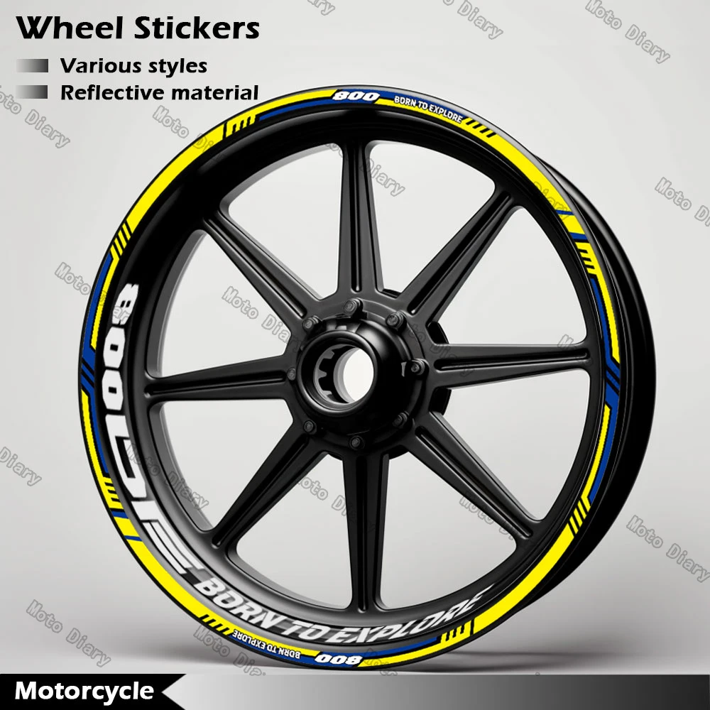 Motorcycle Wheel Sticker Rim Decal Hub Stripe Tape Accessories For V-Strom 800DE VStrom 800 DL800 2023 2024