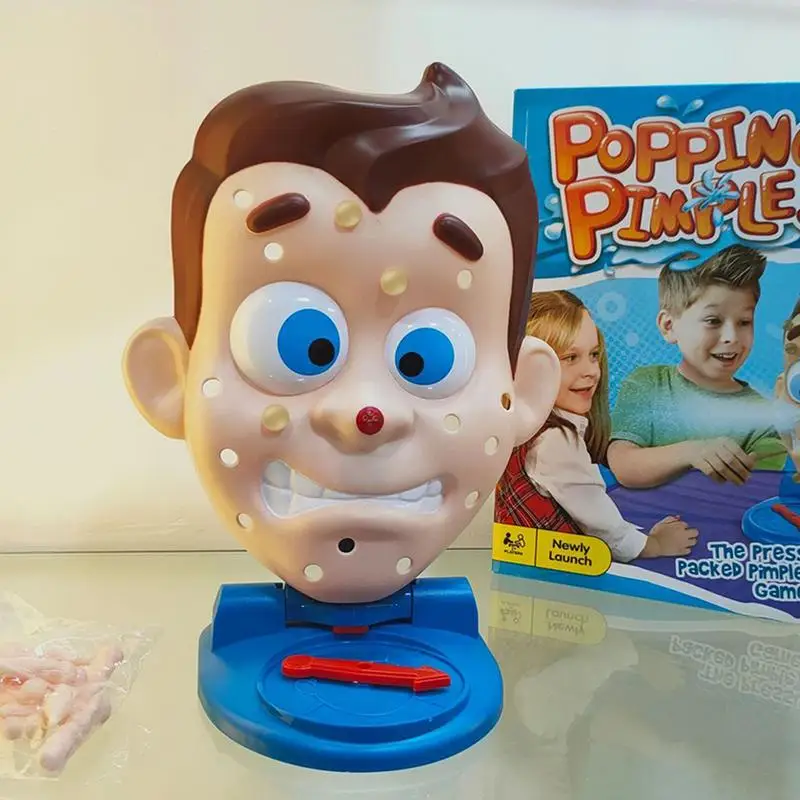 

Pimple Popping Face Toy with Water Spray Feature Cool Gag Prop for Adults Kids Party Accessories Zit Popping Stress Relief Toys