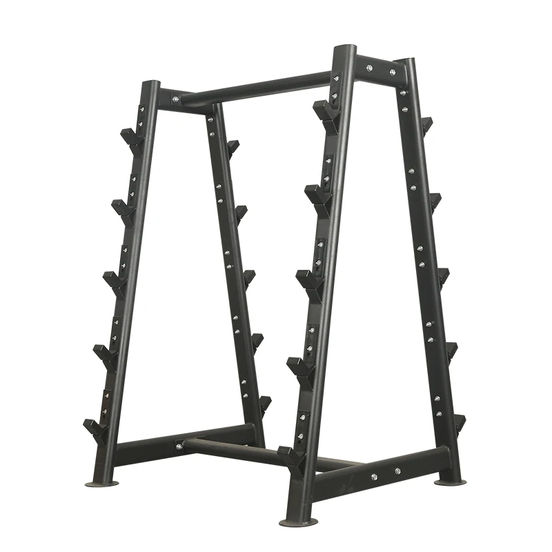Commercial Heavy-Duty Steel Laser-Cut Design Dual Anti-Corrosion 5-Tier Barbell Rack