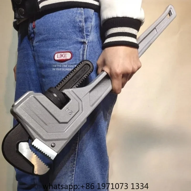 Aluminium Alloy Multi-purpose Heavy Duty Wrench Household Universal Pipe Wrench Adjustable Straight Water Pipe Pliers Hand Tools