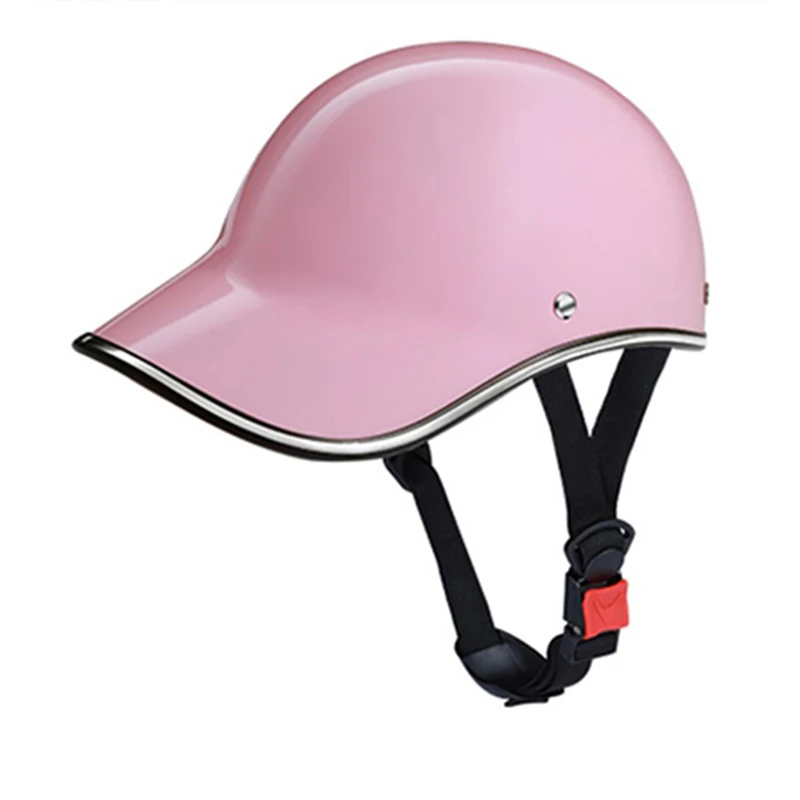 Capacete da motocicleta boné de beisebol estilo meia face capacete scooter elétrico bicicleta masculina e feminina clássico anti-uv segurança