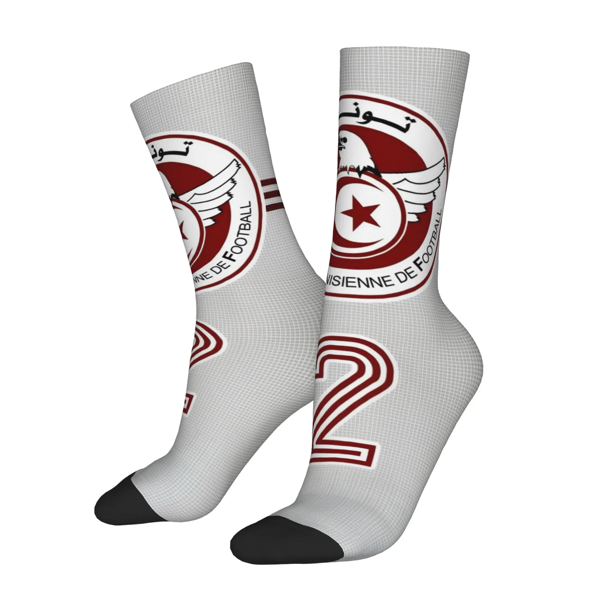 Funny Happy Tunisia Retro Harajuku  Street Style Novelty Seamless Sock Match Day Essentials