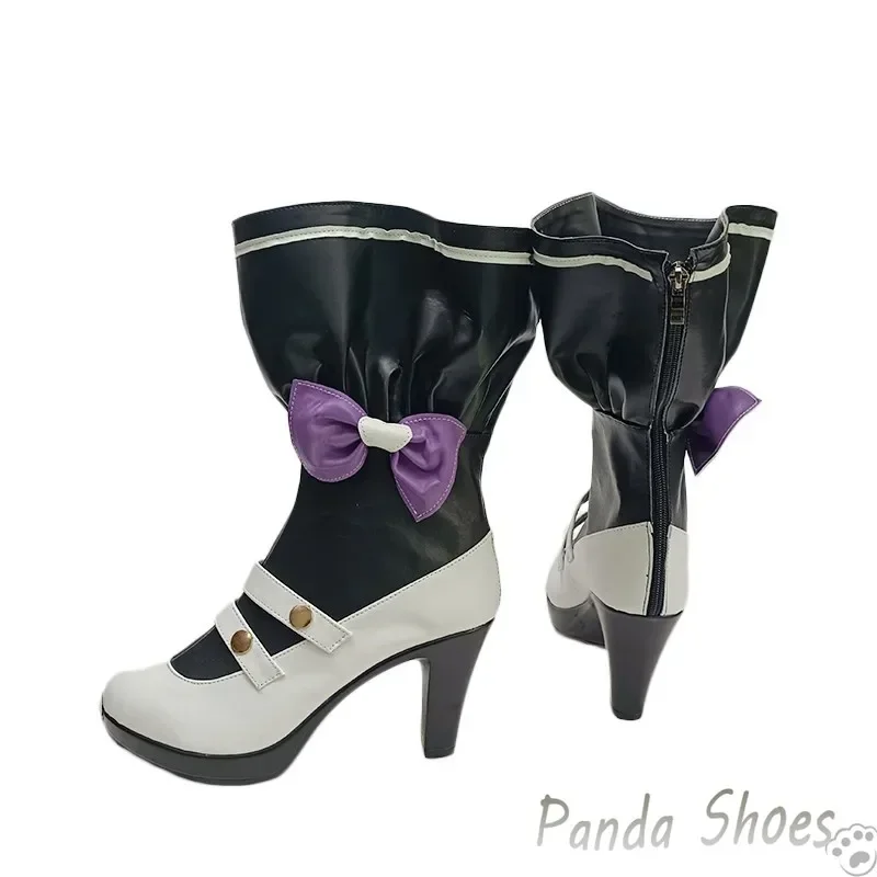 Blu Archivio Shirasu Azusa Scarpe Cosplay Gioco Anime Stivali Lunghi Cos Comic Costume Cosplay Scarpe Prop per Con Festa di Halloween