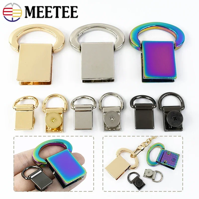 4/10/20Pcs Meetee Side Cilp Metal Buckle Bag Strap D Ring Screw Hook Handbag Handle Connector Hang Clasp Hardware Accessories