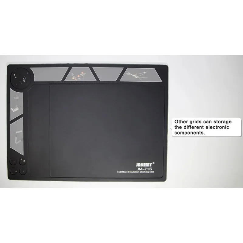 JAKEMY JM-Z16 Anti-Static Heat Insulation Repair Work Mat Silicone For Electronics - 359X260mm
