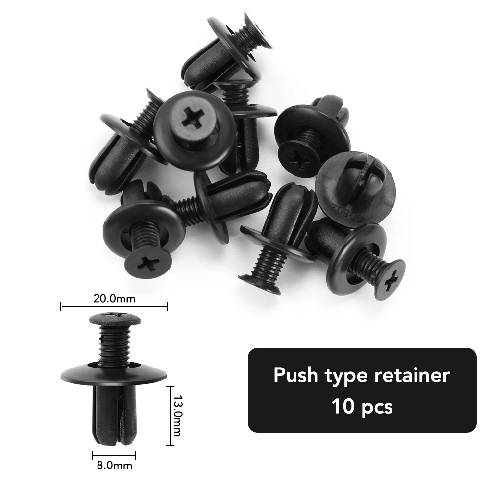 6 Size 100pcs Auto Fastener Clip Mixed Fastener Kit For mitsubishi lancer asx outlander pajero l200 for Samsung QM6 QM3