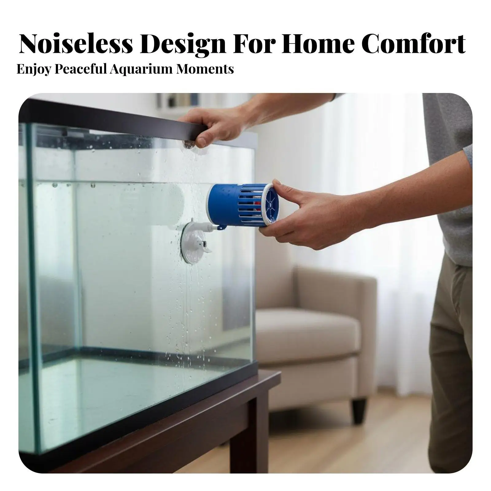 Fish Tank Submersible Water Pump with Simulation Current for Marine Aquarium Fish Exercise and Waste Suspension