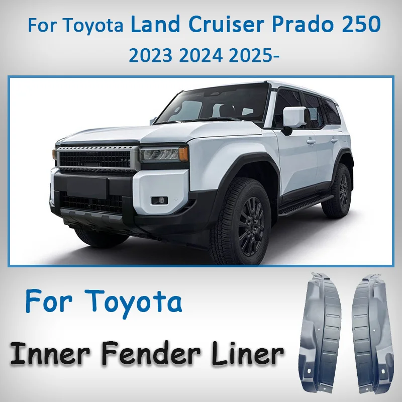 

For Toyota Land Cruiser Prado 250 LC250 2024 2025 Rear wheel lining mudguard Inner Fender Liner No punching required Stain Parts