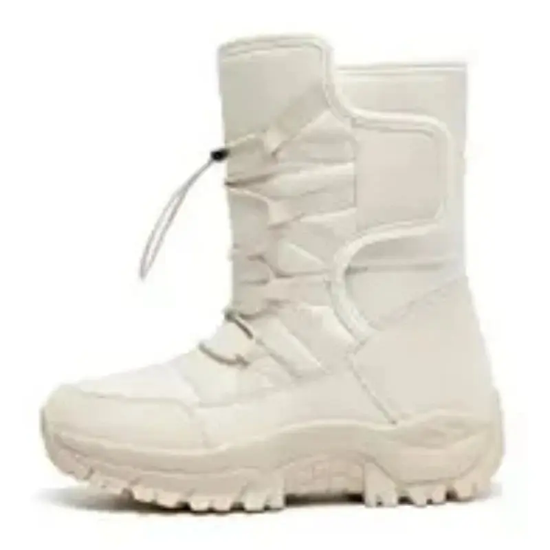 2025 chaussures montantes en coton pour l'extérieur et l'hiver bottes de neige confortables décontractées chaudes antidérapantes à lacets bottes chaudes à la mode adolescents