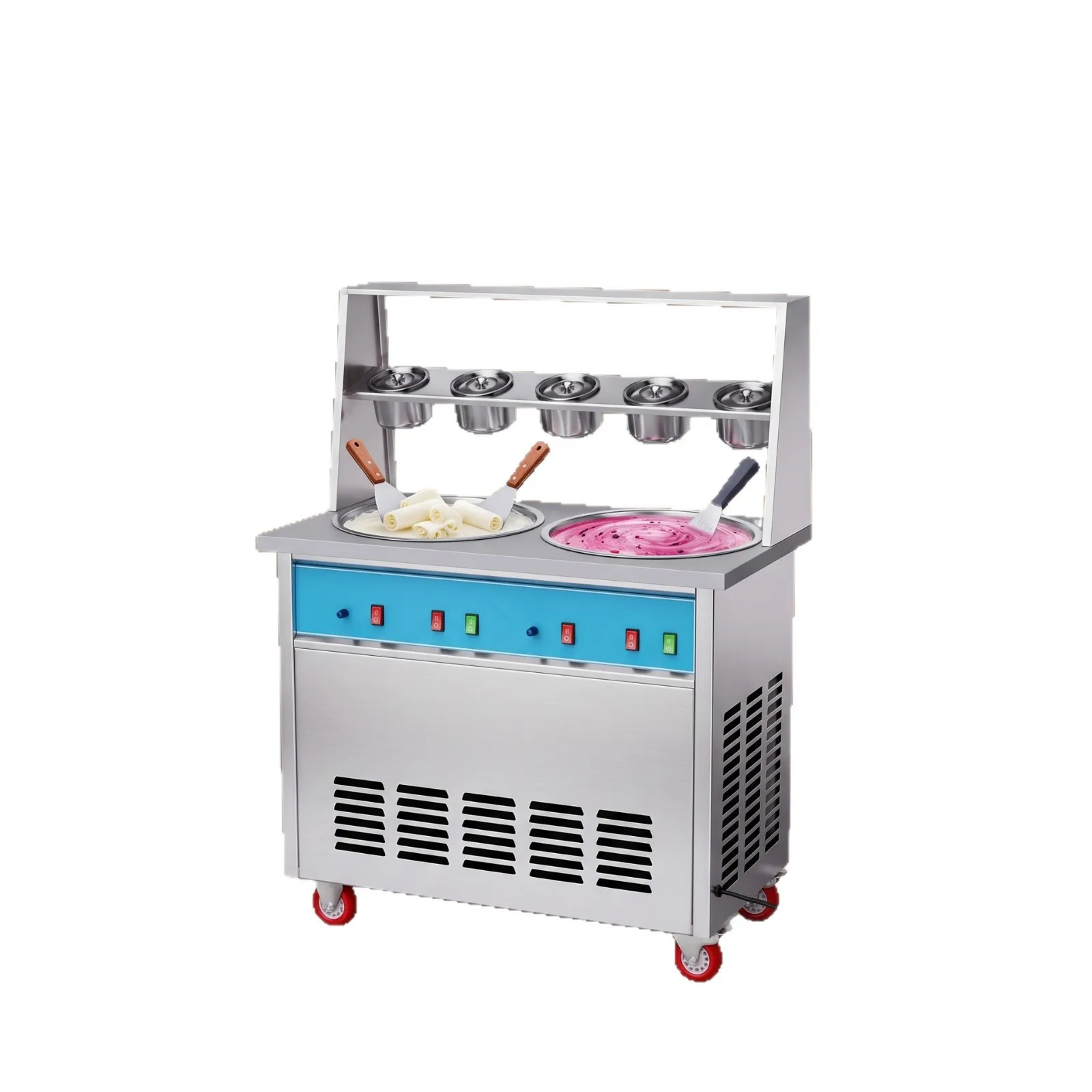 CX commercial automatic ice frying machine, night market stall ice cream ice making cold drink equipment