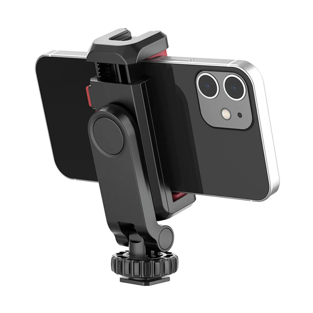 UURIG ST-06S Vertical Shooting Phone Mount Holder DSLR Camera Monitor Mount Tripod Mount Clamp for Smartphone Vlog Shooting