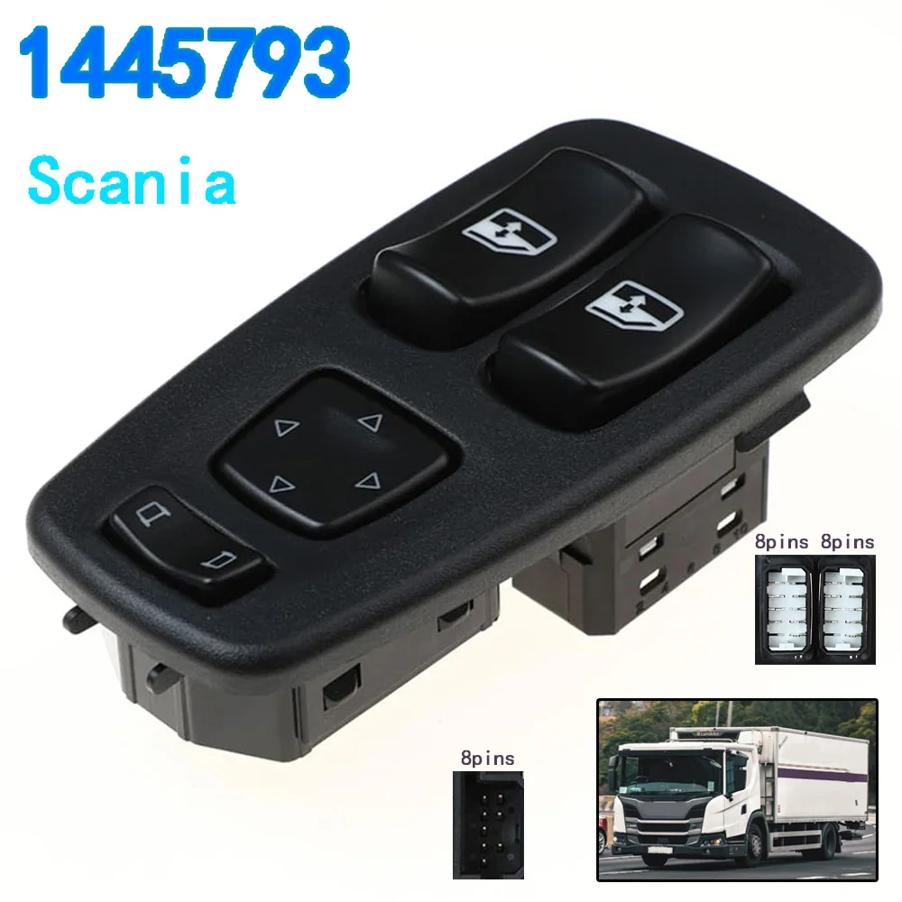 

Car Accessories for Scania Front Left Electric Window Control Switch Glass Lifter Button Replace Regulator Auto Parts 1445793