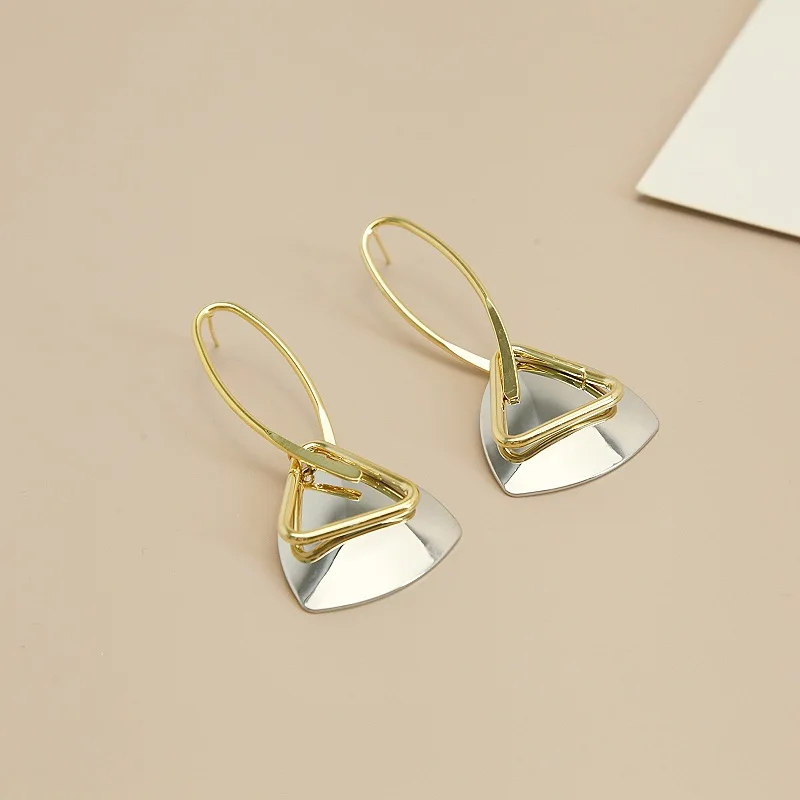 Geometric Metal Hollow Triangle Drop Earrings For Women Personality Dangle Earring Exaggerated punk Jewelry Gifts