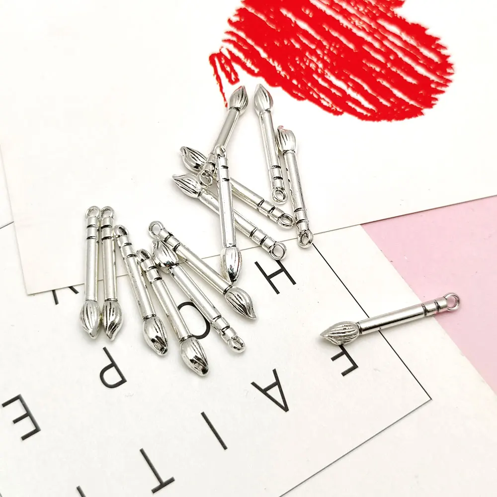 30 sztuk/partia-30x4mm zawieszki do breloczka z pędzlem do malowania DIY dostarcza akcesoria do znajdowania biżuterii — zdjęcie 6