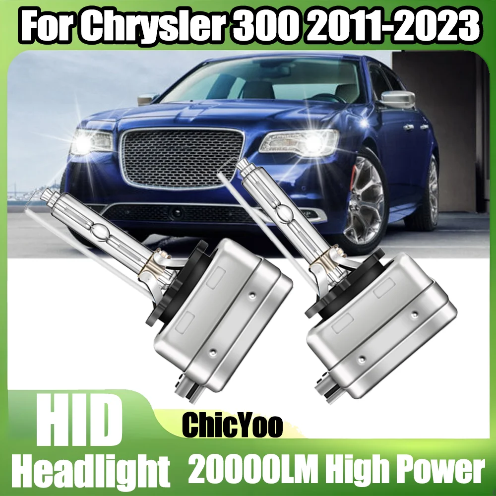 

2PCS HID Xenon Headlight 6000K Super White Canbus No error High Power 20000LM Auto Lamps Xenon Lights For Chrysler 300 2011-2023