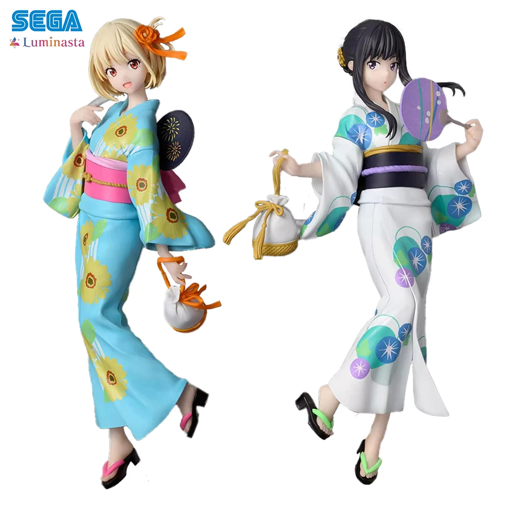 

[In-Stock] SEGA Luminasta Lycoris Recoil Chisato Nishikigi & Takina Inoue (Festival in Yukata) 19cm Anime Figure Model Toys