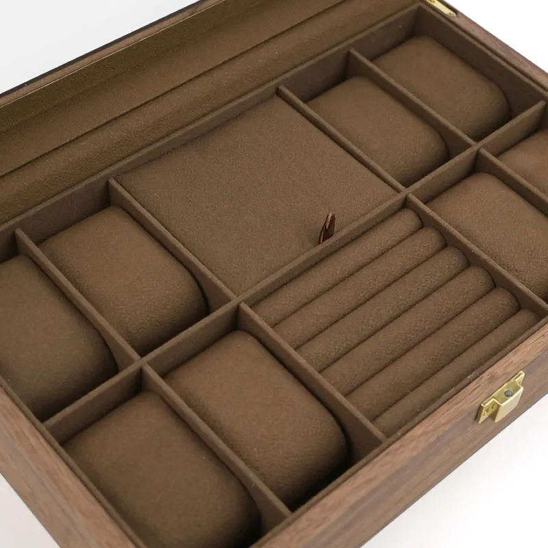 8 Slot Wood Watch Jewelry Box Organizer for Men and Women Retro Watch Display Storage Box Gift for Men & Women