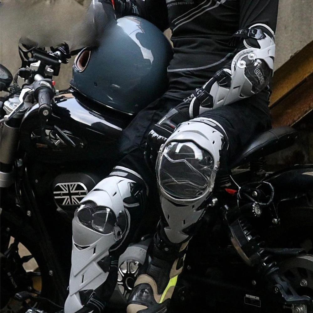 Motorcycle riding equipment, protective gear, windproof off-road riding knee pads, leg riders, anti-drop full set of armor