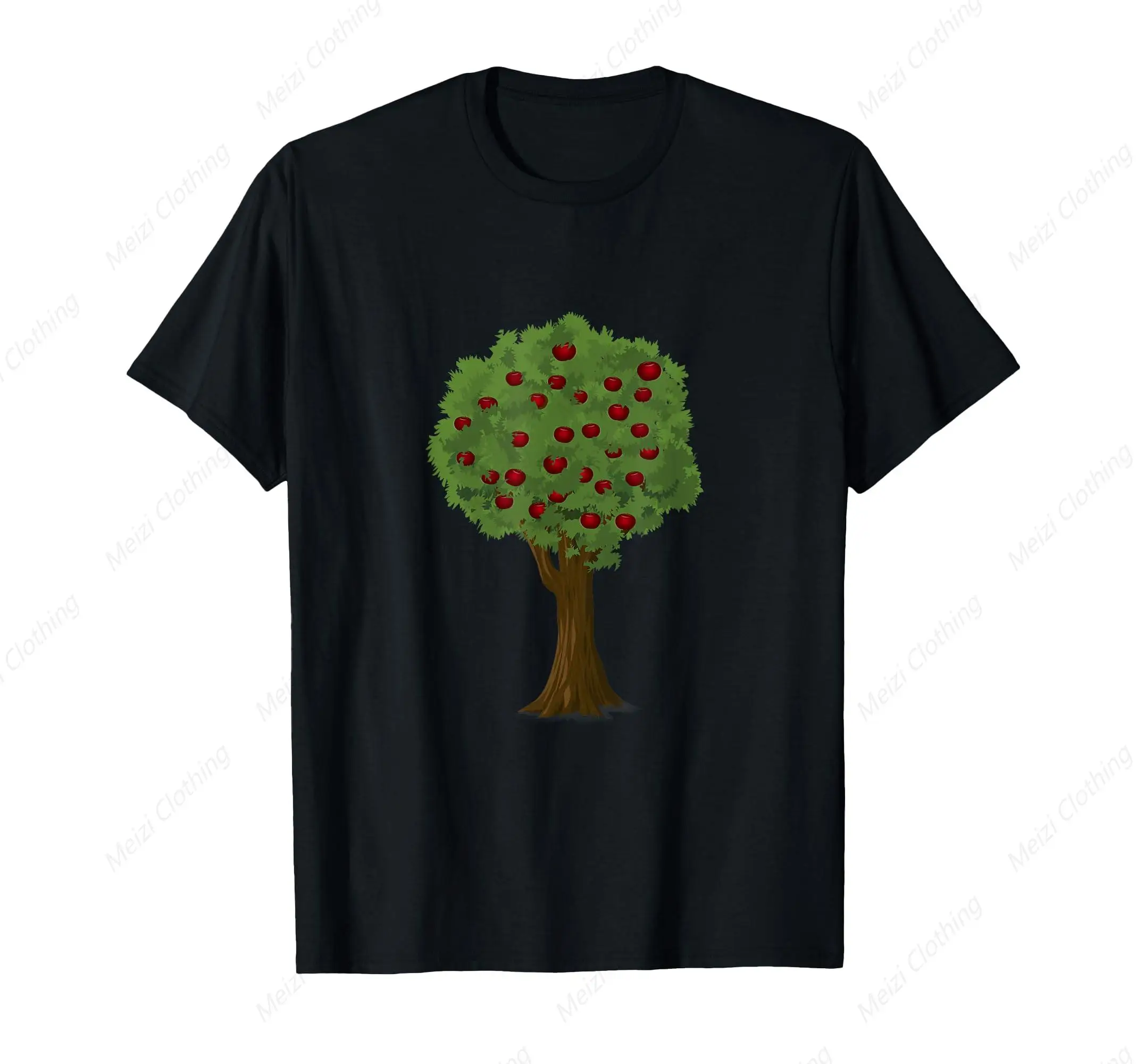 Fun Apple Tree Men's and Women's T-shirts Fashion Casual Gifts Men's Shirts Cotton Men's Clothes