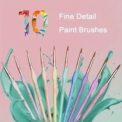 Precision Miniature Paint Brush Set - Ideal For Detailed Artwork, Crafts, And Collectibles | Versatile For Acrylic, Watercolor,
