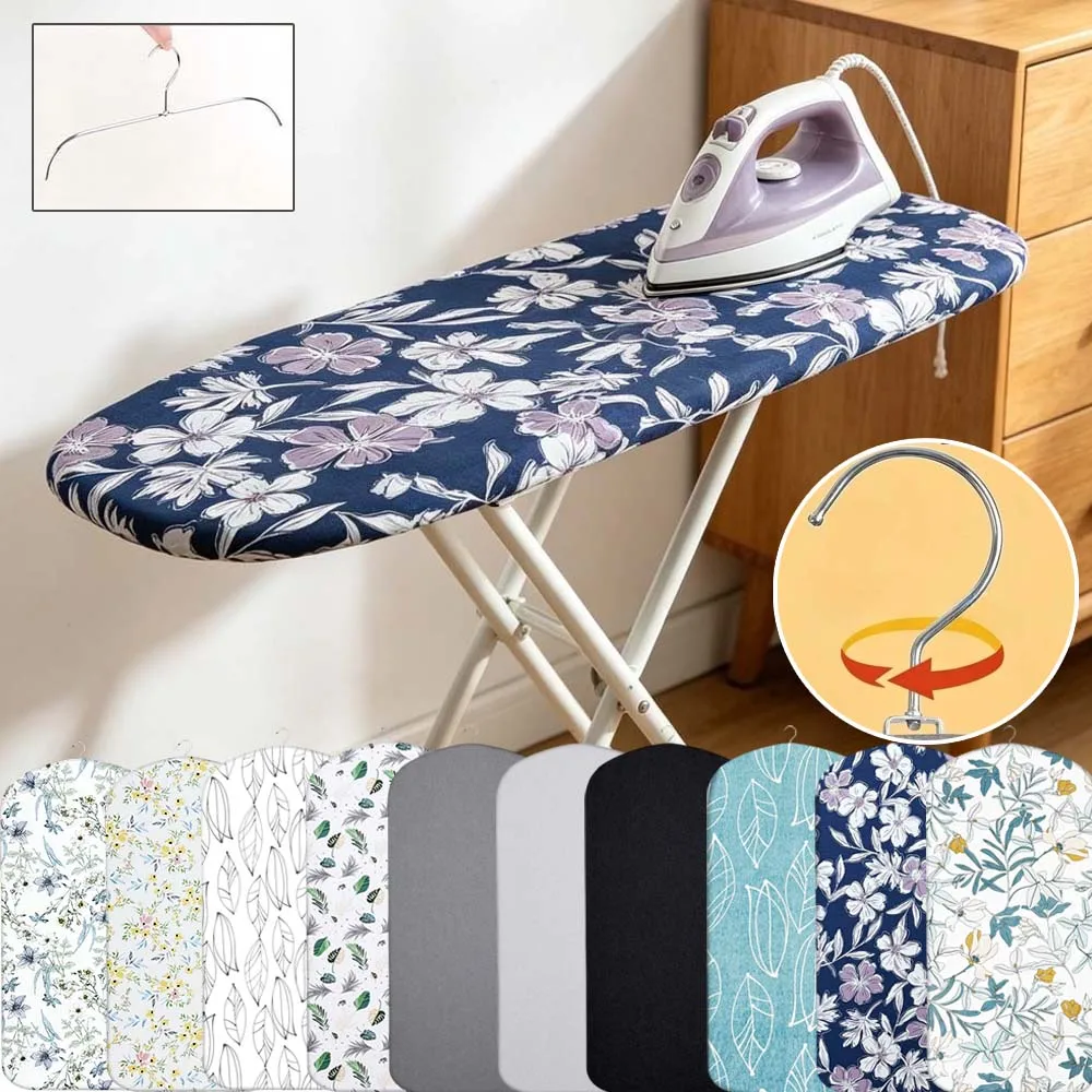 

1PC 90x48cm Ironing Board Cover with Hook Thick Heavy Duty Iron Cover Elastic Edge Heat Reflective for Home Ironing Accessorie