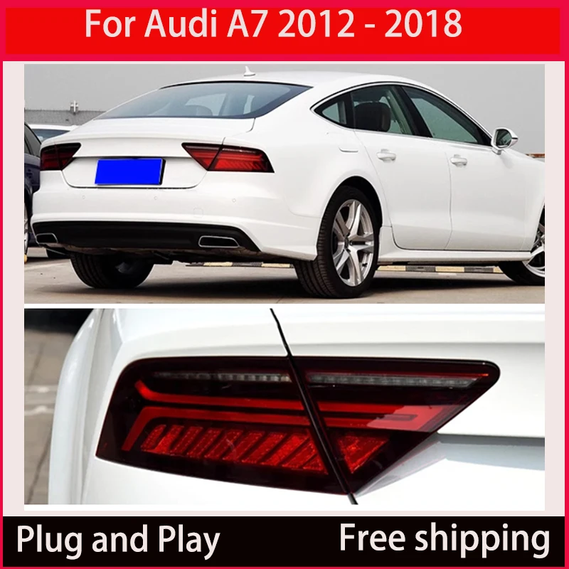 For Audi A7 S7 RS7 LED taillight Assembly 2012-2018 DRL signal light streamer turn signal Automotive taillight upgrade