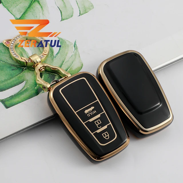 Miękka TPU obudowa kluczyka do samochodu z pilotem pokrywa Fob brelok do Toyota Camry CHR Corolla RAV4 Avalon Land Cruiser Prado Prius 2017 - 2022