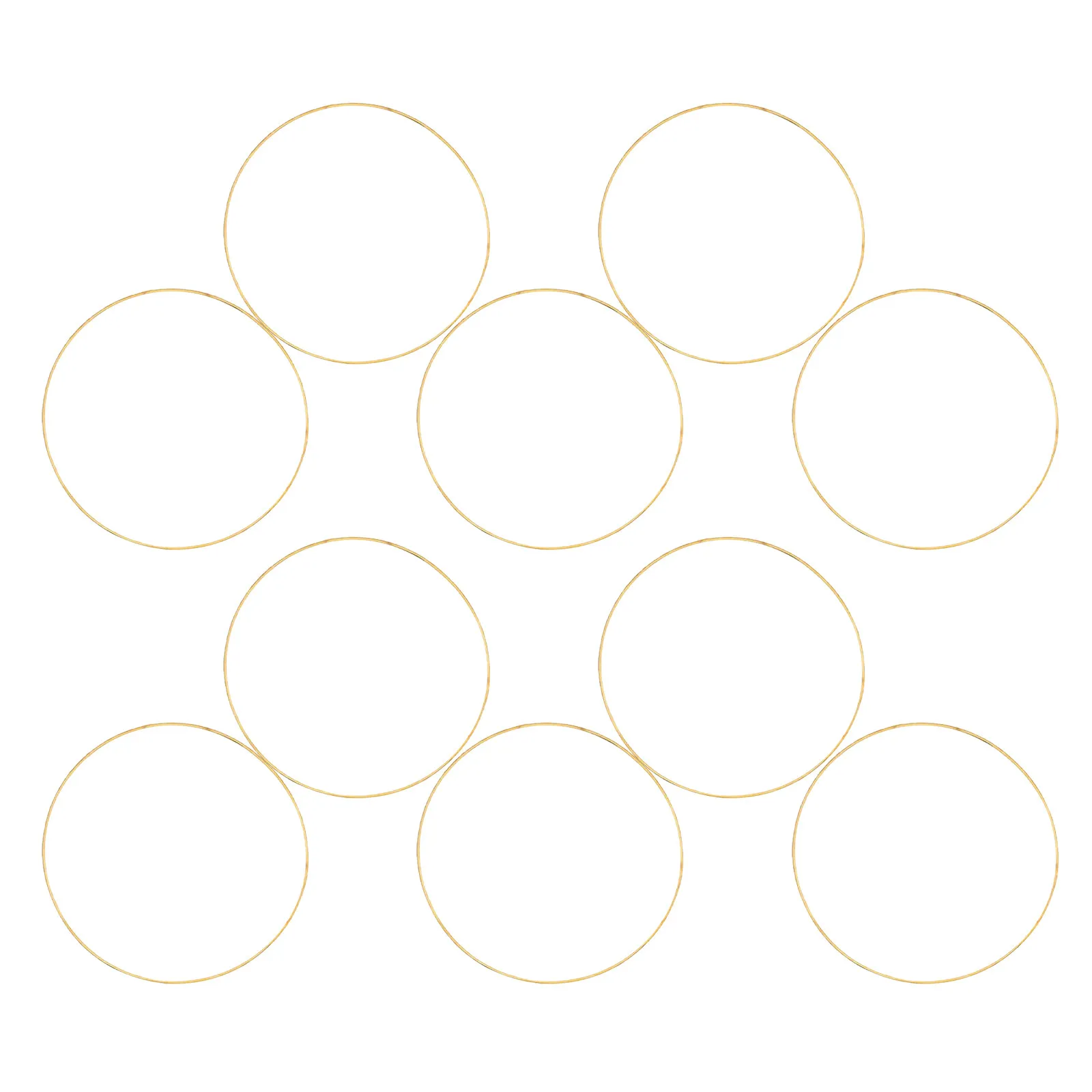 

10Pcs High-Quality Metal Craft Hoops Round DIY Rings for Dreamcatchers Tassels Plant Hangers Elegant Gift Making Supplies