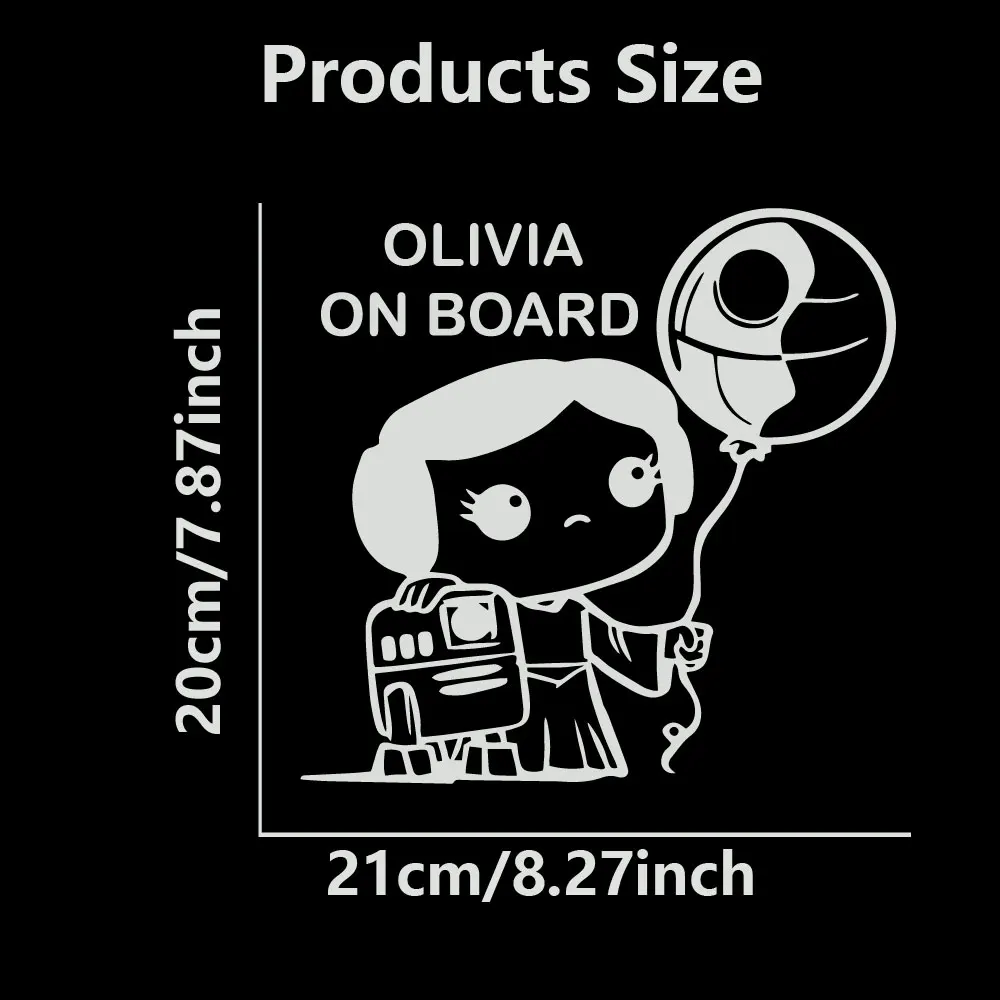 1 قطعة فتاة صغيرة جميلة ولعبة بالونها. اسم مخصص ملصقات السيارات والشارات الكربون ملصق الجدار ملصق الفينيل الفن المنزل ديسمبر