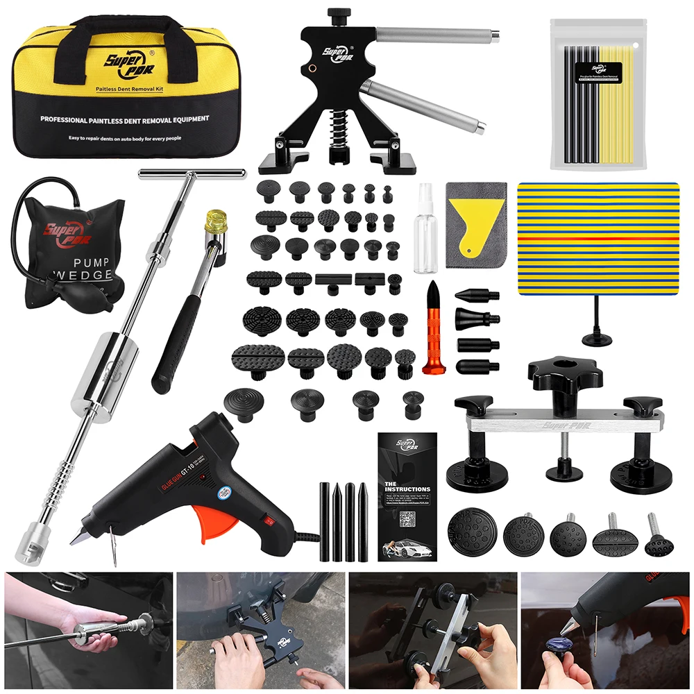 PDR Professional Car Dent Removal Kits Auto Paintless Dent Repair Tools Metal Puller Car Damage Repair Combination Hand Tool Kit