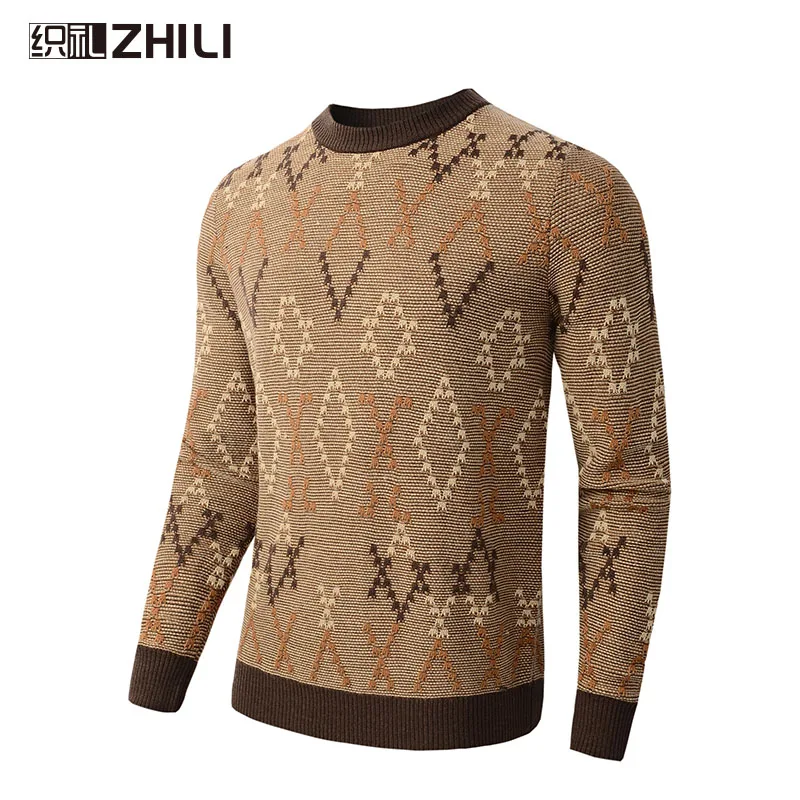 Men's Casual Crewneck Sweaters Cable Knit Thermal Pullover Sweater