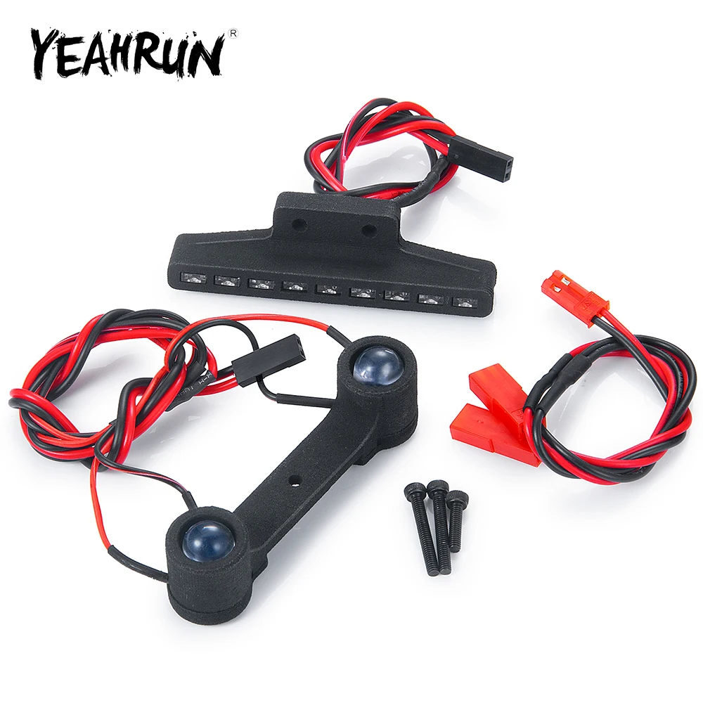 YEAHRUN 1Set Headlight Tail lights LED Lights Group for Traxxas E-REVO 1/16 Brushless Monster RC Truck #71076-3 Decortion Parts