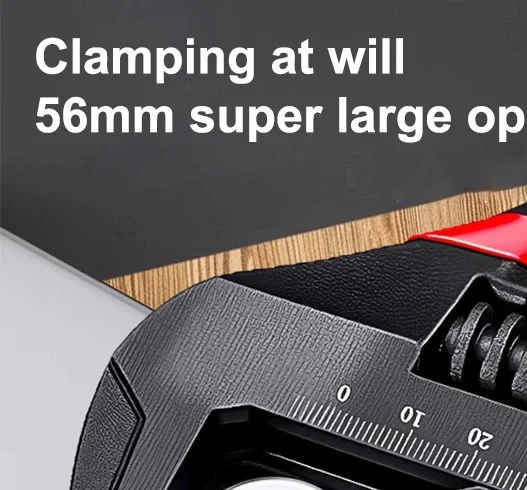 1Pcs 6/8” Short Handle Adjustable Wrench Oversized Open Bathroom Wrench Mini Small Board Large-diameter Adjustable Short Handle