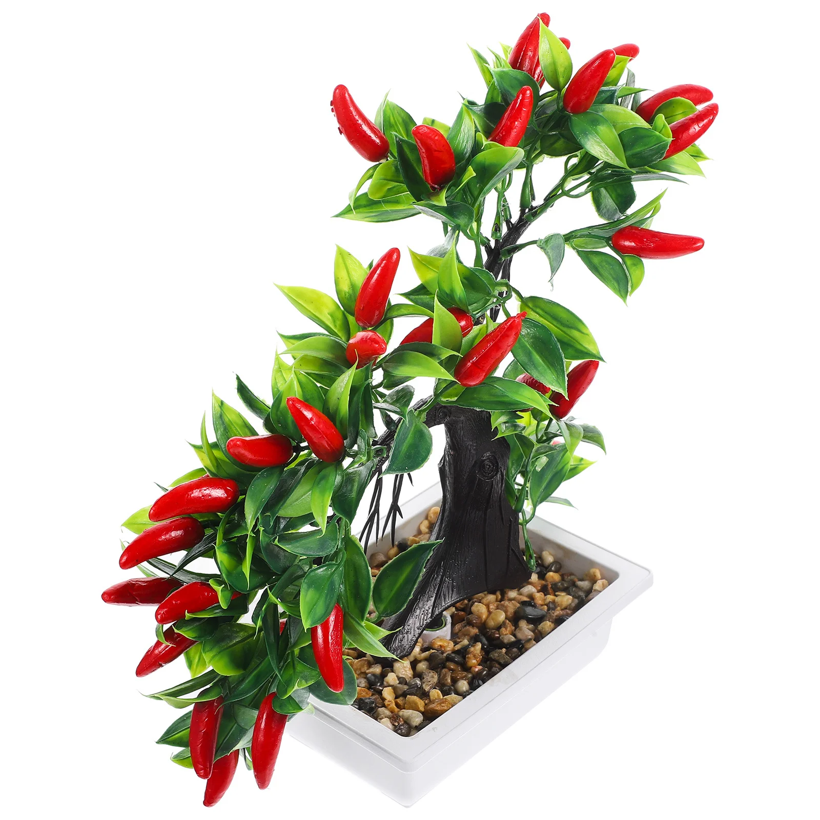 

Fake Chili Plant Artificial Plastic Decoration Lifelike Faux Plant for Home Office Table Ornament Fake Plants Artificial Chili