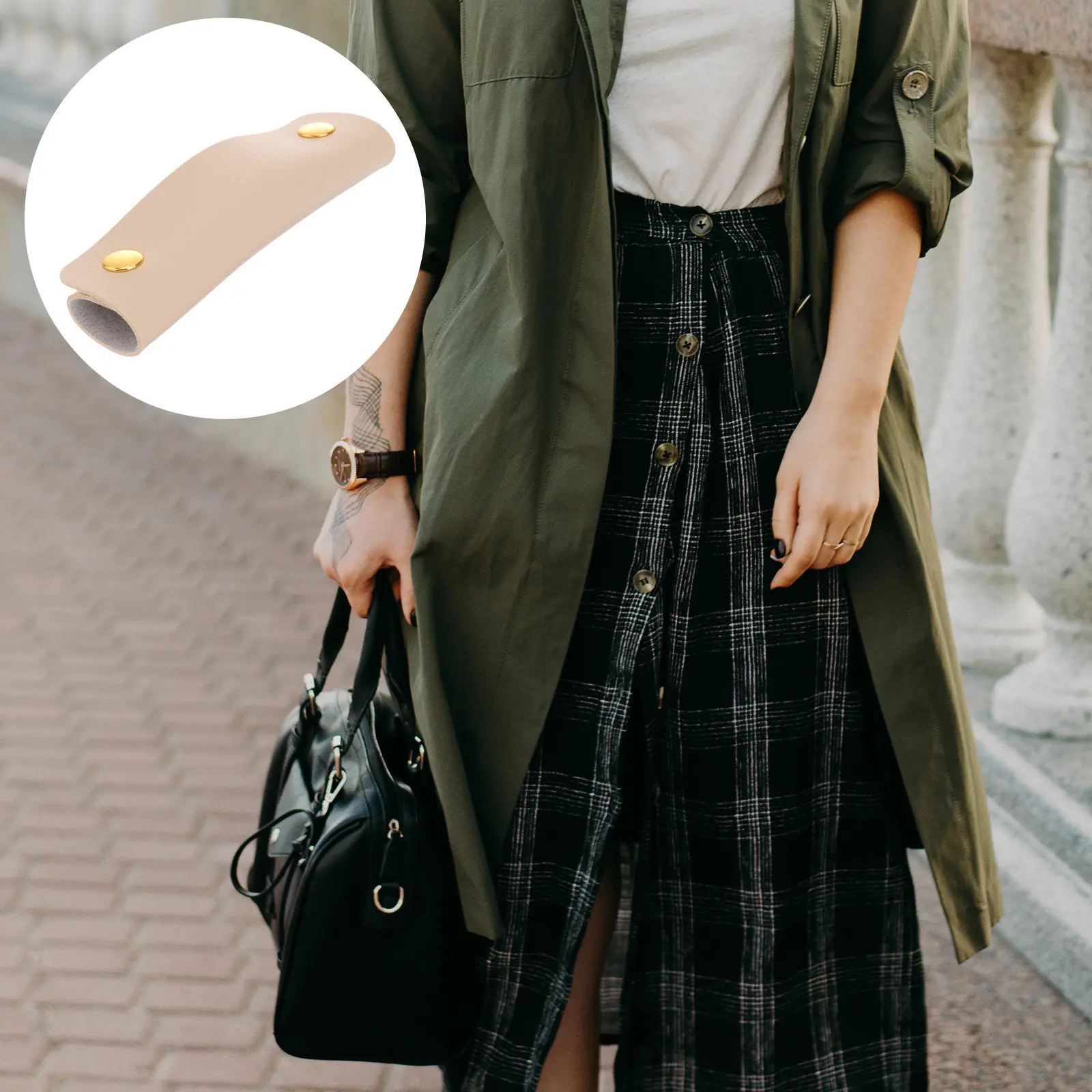 

Чехол-накладка из ПУ для ручки сумки, черный, защитный чехол для багажа, аксессуары, чехол для ручки учебного оборудования