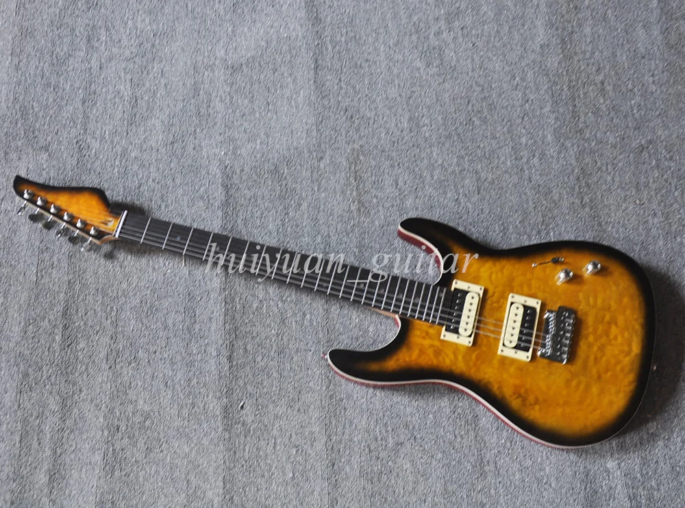 Flyoung 6 Strings Tobacco Sunburst S Electric Guitar with Rosewood Fretboard 24 Frets