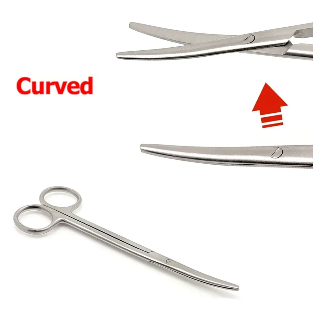 5Pcs/set Tc Metzenbaum Scissors Curved 14Cm for Delicate Tissue Cutting Tonsil Procedures Blunt Narrow Tips Ideal for Surgical