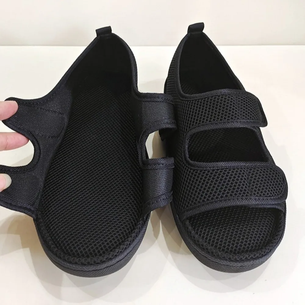 Adjustable Fracture Rehabilitation Period Slippers Light Weight Non-Slip Swelling Sensitive Feet Slippers Breathable Hollow Out