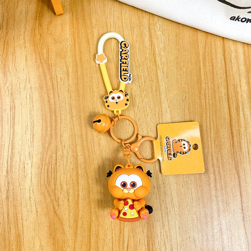 Cartoon Anime Garfield Pendant Cute The Movie Baby Garfield Keychain Kawaii Garfield Doll Girl Boys Bag Pendant Gift Wholesale