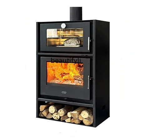 

Oven fireplace real fire firewood household heating stove villa firewood stove winter rural living room heating