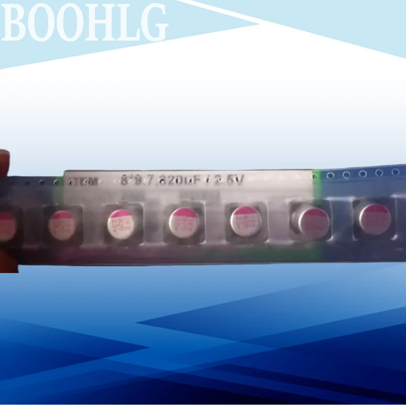 10PCS  2.5V820UF 8X10 Solid Polymer Chip Capacitor 820UF 2.5v