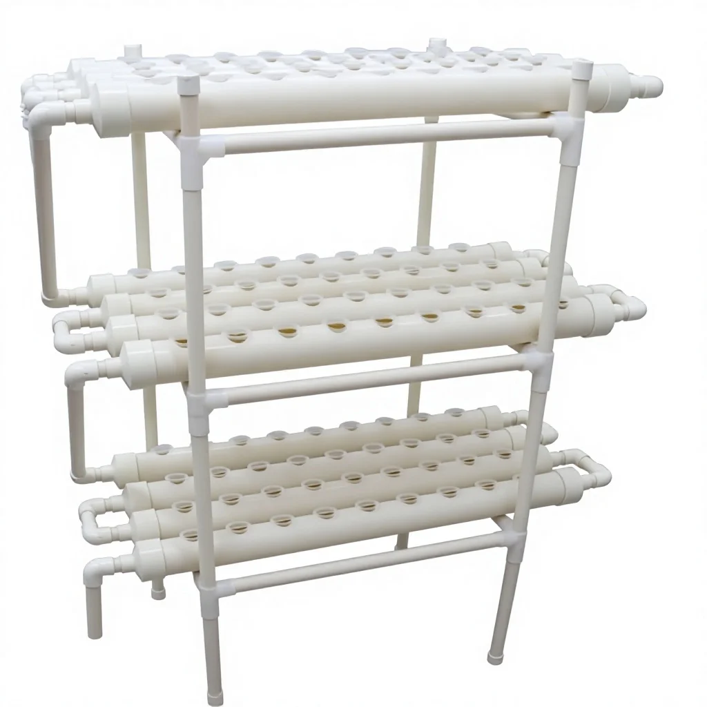 Food Grade PVC Pipe Multilayer Hydroponic System Lettuce Basil Easy Assembly DIY Kit Home Kitchen High Efficiency Rooting System