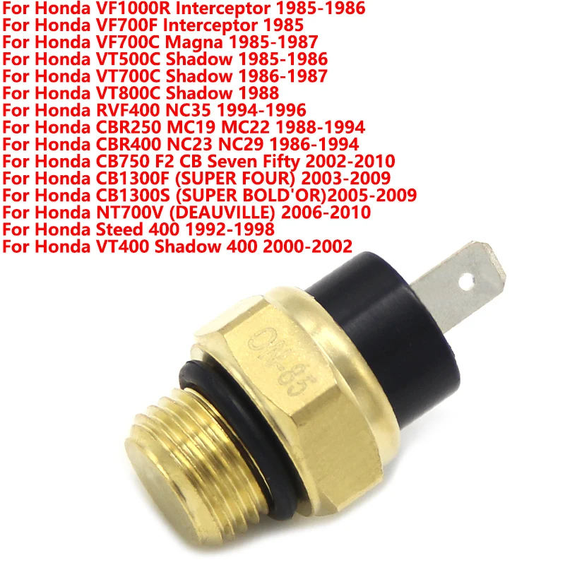 

Motorcycle Radiator Fan Switch For Honda VF1000R Interceptor VF700C Magna VT500C VT800C Shadow CBR400 NC23 NC29 Steed 400