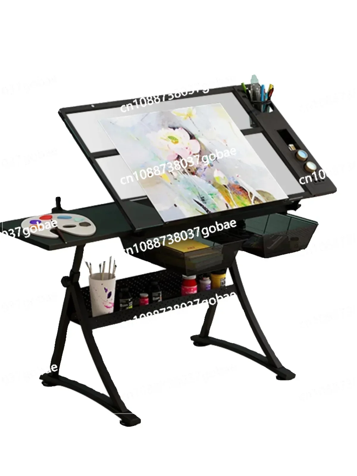 Glass Drawing Table Lifting Angle-adjustable Painting Table Desk Oil Painting Art Painting Design Architect