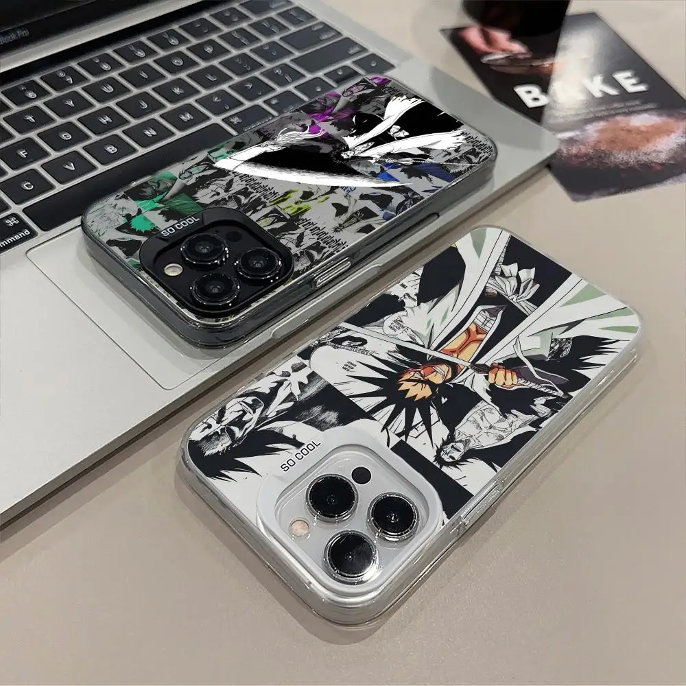 

Bleach Kenpachi Zaraki Phone Case for iPhone 16 15 14 13 12 11 X XR XS 8 7 Pro Max Plus Translucent Colour Printing Cover Luxury