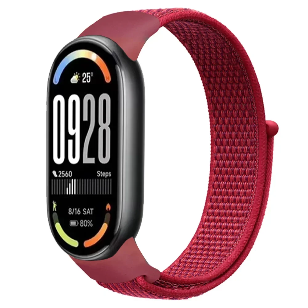Nylon-Schlaufenarmband für Xiaomi Mi Band 10 9 8, atmungsaktives Sportarmband, Armband für Mi Band 10 9 8 Correa-Zubehör